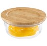 LEONORD Контейнер BAMBU, объем: 400 мл, из жаропрочного стекла с крышкой из бамбука, круглый (106023)