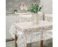 РЫЖИЙ КОТ Скатерть ПВХ Паутинка коллекция Ажур размер 110х132 см (106449)