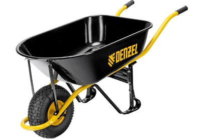DENZEL Тачка строительная, усиленная, объем 130 л, 230 кг, колесо 15х6.006 689965