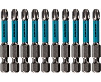 GROSS Бита торсионная PZ3 x 50 мм, для ударных шуруповертов, 10 шт. 11496