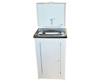 ВИХРЬ 74/4/6 Умывальник дачный КОМФОРТ, с подогревом, нержавеющая мойка, цвет белый