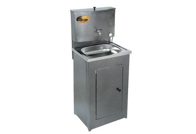 ВИХРЬ 74/4/3 Умывальник дачный ЛЮКС, с подогревом, нержавеющая мойка, цвет серебро