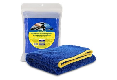 GOODYEAR GY000003 полотенце из микрофибры для сушки автомобиля 50х60см (600 г/м2)