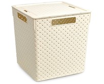 VIOLET Береста 23л с крышкой слон. кость 6823126