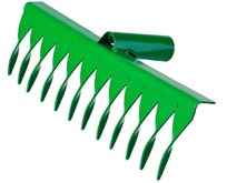 РОСТОК 312 x 72 мм, 12 витых зубцов, рабочая поверхность из стали, покрытие краска, без черенка, грабли (3960012)