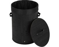 РЫЖИЙ КОТ Корзина для белья, бамбук, цвет: черный, размер:34,5*50см (104487)