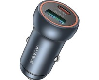 BOROFONE (6941991118579) BZ32A 1USB+1TypeC 3.0A PD30W+QC3.0 , Metal grey