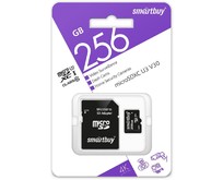 SMARTBUY (SB256GBSDCCTV) micro SDXC 256GB cl10 U3 V30 + адаптер