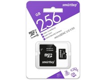 SMARTBUY (SB256GBSDCCTV) micro SDXC 256GB cl10 U3 V30 + адаптер
