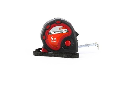 MATRIX Рулетка Status 3 fixations, 5 м х 19 мм, двухкомпонентный корпус, 3 фиксации ленты 31034