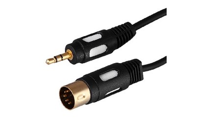 REXANT (172502) ШНУР DIN 5 PIN  STEREO 3,5 ММ, ДЛИНА 1,5 МЕТРА (GOLD)