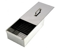 PALISAD Коптильня двухъярусная 420X270X175 мм, нерж. сталь, 0,8 мм, с поддоном, Россия CAMPING 69528