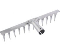 СИБРТЕХ Грабли, нержавеющая сталь, 290 мм, 12 витых зубьев, без черенка 61753