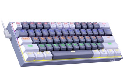 REDRAGON (70675) Fizz Радужн,61 клав,тих,серобел.
