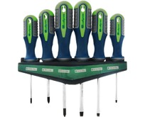 СИБРТЕХ Набор отверток, CrV, трехкомпонентные рукоятки, 6 предметов 13374