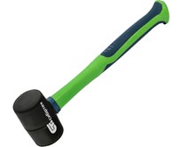 СИБРТЕХ Киянка резиновая, 225 г, черная резина, фибергласовая рукоятка 11163