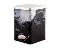 MALLONY Банка с крышкой металлическая, квадратная, объем 1000 мл, дизайн 