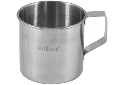 MALLONY Кружка FONTE, объем 250 мл, из нержавеющей стали с загнутыми краями, размер 7*7 см (003062)