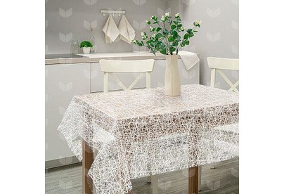 РЫЖИЙ КОТ Скатерть ПВХ Паутинка коллекция Винтаж размер 110х135см