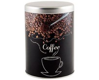 MALLONY Банка с крышкой металлическая, круглая, объем 900 мл, дизайн Кофе (008616)