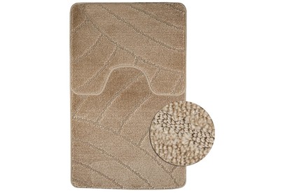 САНАКС 00311 Коврик в ванную CLASSIC UNI 201825 двойной КОРИЧНЕВЫЙ 55х90 + 45х55 см 100% полиэстер , ворс 11 мм