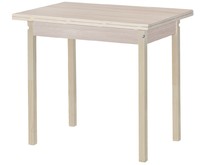 ЭЛЕГИЯ Стол обеденный раскладной ЛДСП ПН (Бесцветный (Лак),Ясень шимо светлый) (1 кор.)