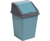 VIOLET с подвижной крышкой 16л квадратное (бирюзовосиний/серый) 941655