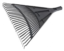 СИБРТЕХ Грабли веерные пластиковые, 600 мм, 24 плоских зуба, без черенка 61708