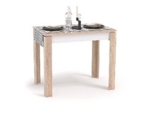 МЕБЕЛЬКОМПЛЕКС Стол обеденный Оптима дуб сонома/белый (1уп)