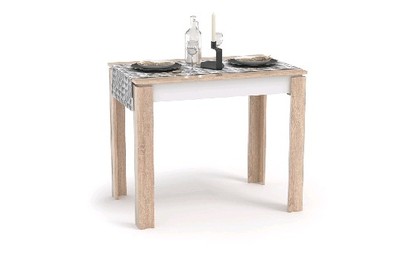 МЕБЕЛЬКОМПЛЕКС Стол обеденный Оптима дуб сонома/белый (1уп)