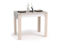 МЕБЕЛЬКОМПЛЕКС Стол обеденный Оптима шимо светлый/белый (1уп)