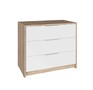 МЕБЕЛЬКОМПЛЕКС Нордик Комод с 3мя ящиками Дуб сонома/Белая Аляска