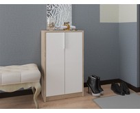 МЕБЕЛЬКОМПЛЕКС Нордик Тумба для обуви высокая Дуб сонома/Белая Аляска