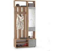 МЕБЕЛЬКОМПЛЕКС Шкаф МЦН Милан исп.5 /универс/ дуб золотой крафт/ателье светлое (3 кор.)