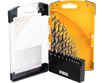 DENZEL Набор сверл по металлу, 110 мм, Р6М5К8TiN, Golden Tip, 10 шт 723005