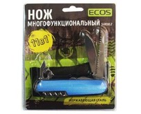 ЭКОС Нож многофункциональный т.м. ECOS, SR082, синий 325130