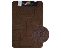 САНАКС 00849 Коврик в ванную CROSSLOOP, двойной, КОРИЧНЕВЫЙ,однотонный, 500х800, 500х400 мм,100% полиэстер