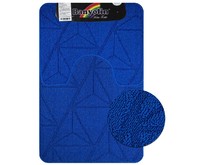 САНАКС 00850 Коврик в ванную CROSSLOOP, двойной, СИНИЙ,однотонный, 500х800, 500х400 мм,100% полиэстер