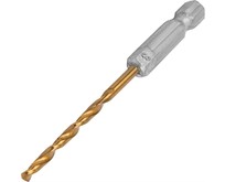 MATRIX Сверло по металлу, 3 мм, HSS, нитридтитановое покрытие, шестигранный хвостовик