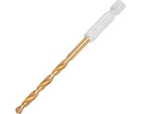 MATRIX Сверло по металлу, 4 мм, HSS, нитридтитановое покрытие, шестигранный хвостовик