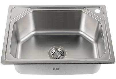 FABIA 604506 Мойка кухонная врезная 60 х 45 см, толщина 0,6 мм, глубина 200 мм, в комплекте большой сифон с переливом. МАТОВАЯ