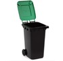 АЛЬТЕРНАТИВА М5937 для мусора 240л (на колесах)(черный с зеленой крышкой)