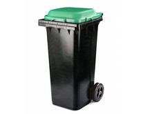 АЛЬТЕРНАТИВА М4603 для мусора 120л (на колесах)(черный с зеленой крышкой)