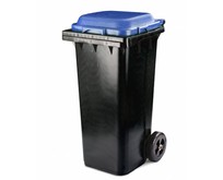 АЛЬТЕРНАТИВА М4667 для мусора 120л (на колесах)(черный с синей крышкой)