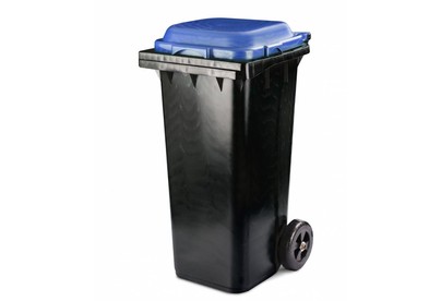 АЛЬТЕРНАТИВА М4667 для мусора 120л (на колесах)(черный с синей крышкой)