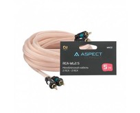 ASPECT RCAWL2.5, White Line, коаксиал, OFC, 2RCA2RCA, 5м