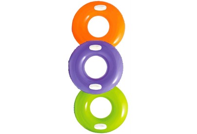 INTEX Круг надувной для плавания 76 см. Глянцевый с ручками (3 вида). Арт. 59258NP