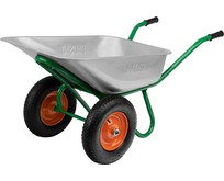 PALISAD Тачка садовостроительная, 2х колесная, усиленная, грузоподъемность 320 кг, объем 100л 689233