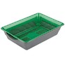 РЫЖИЙ КОТ Лоток глубокий с сеткой 36*25*9 см., серозеленый (106094)