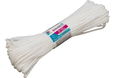 PALISAD HOME полипропиленовый с сердечником, 5 мм L 20 м, белый, Home Palisad 937115